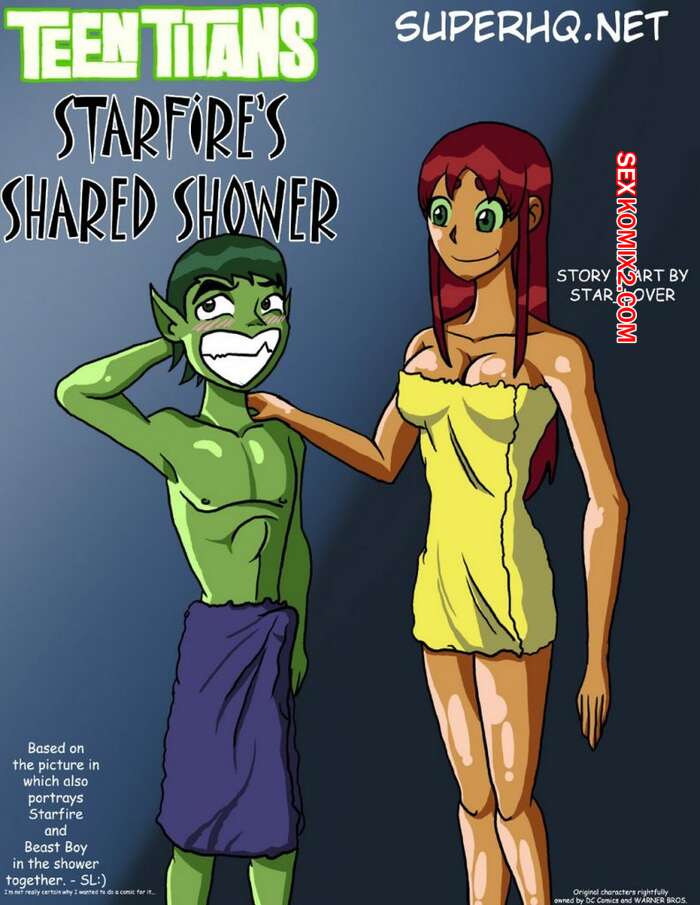 ✅️ Porno comic Starfires Shared Shower. Teen Titans sex comic ...
